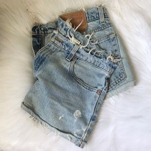 Vintage Levi ripped shorts